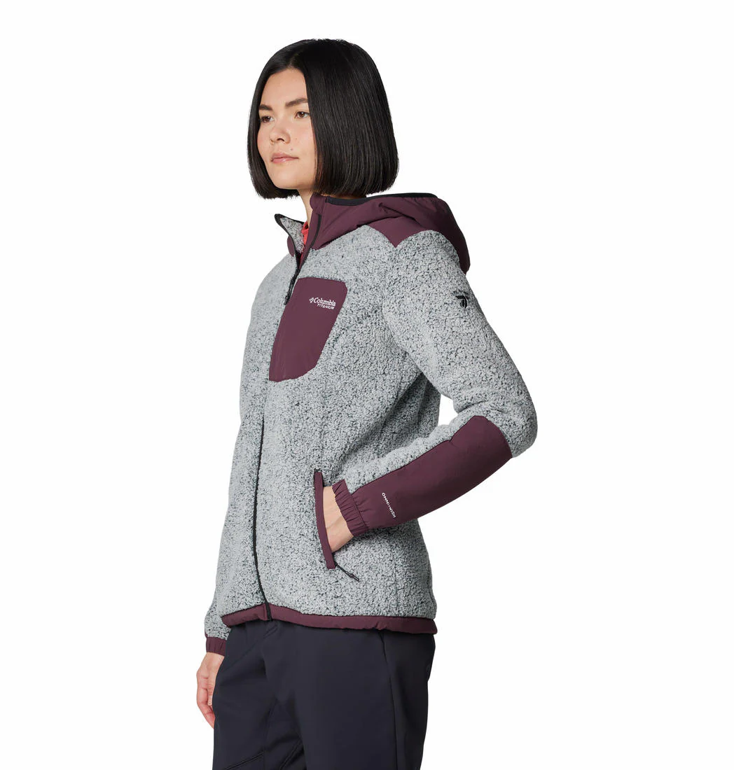 Columbia Women Red Arctic Crest Sherpa Full Zip - Image 3