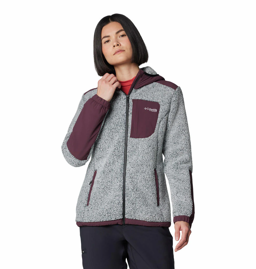 Columbia Women Red Arctic Crest Sherpa Full Zip - Image 5