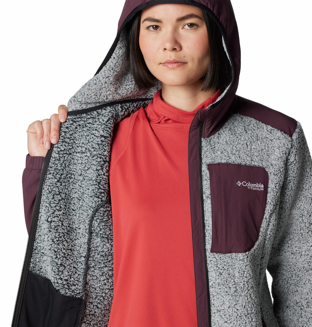 Columbia Women Red Arctic Crest Sherpa Full Zip - Image 8