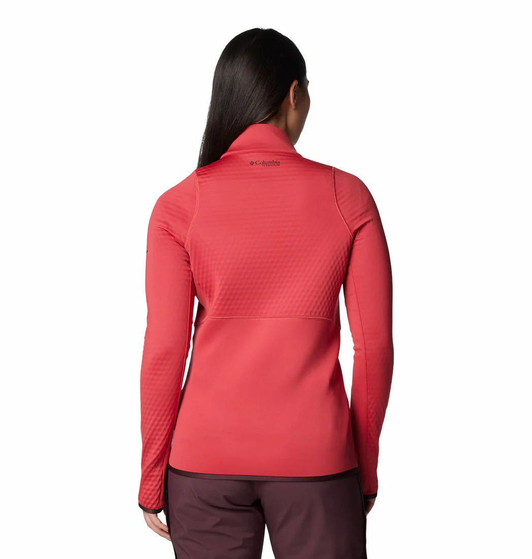 Columbia Women Red Crystal Leaf Omni-Heat Helix FZ - Image 2