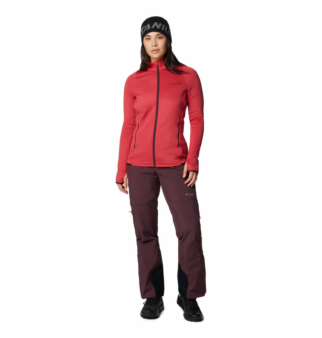 Columbia Women Red Crystal Leaf Omni-Heat Helix FZ - Image 4