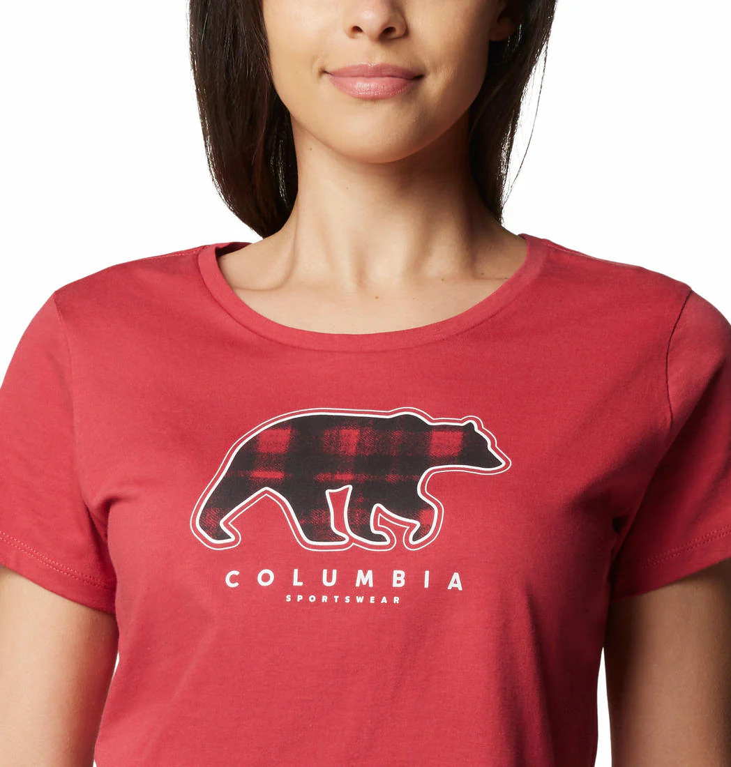 Columbia Women Red Daisy Days SS Graphic Tee - Image 3