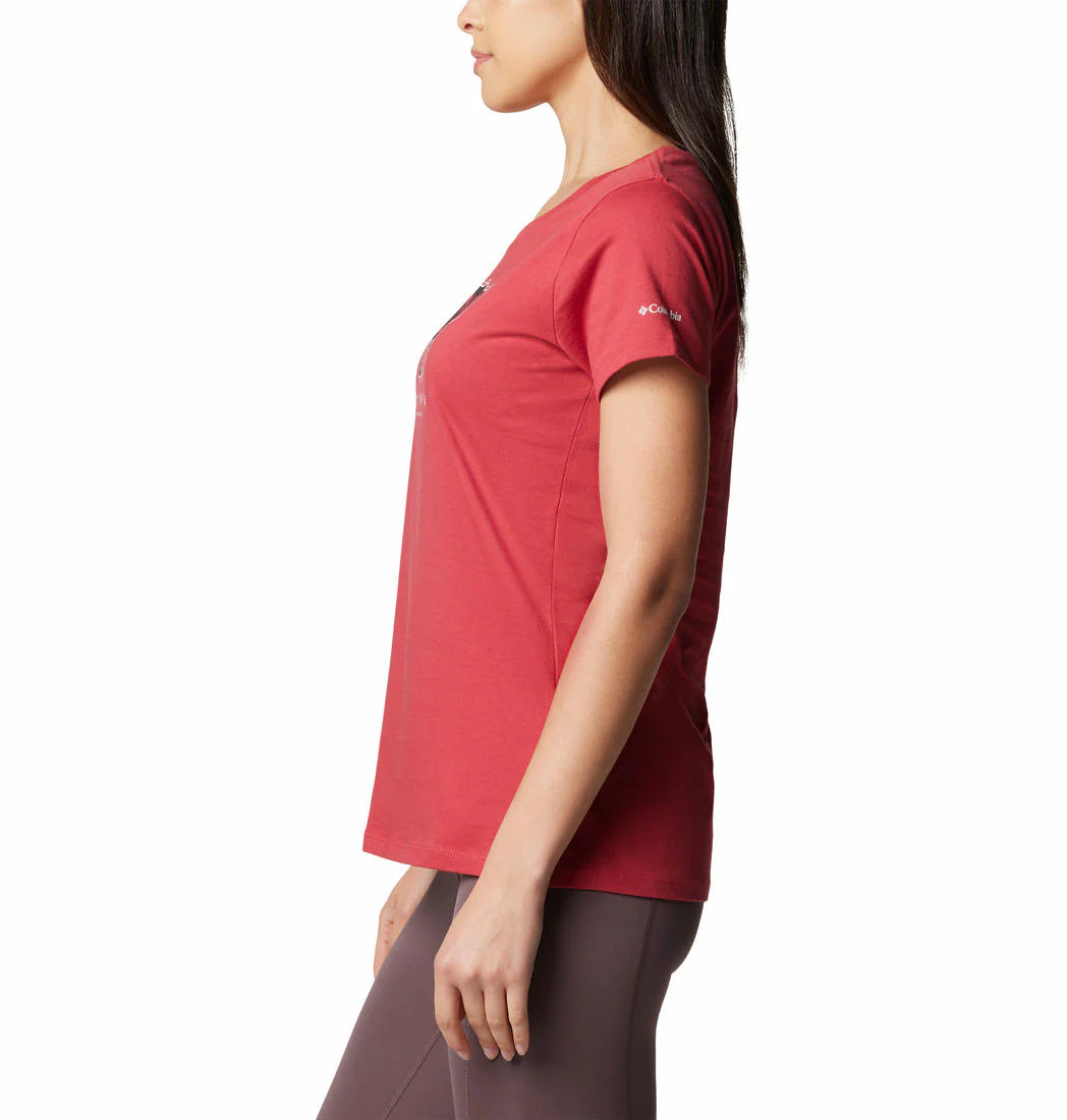 Columbia Women Red Daisy Days SS Graphic Tee - Image 4