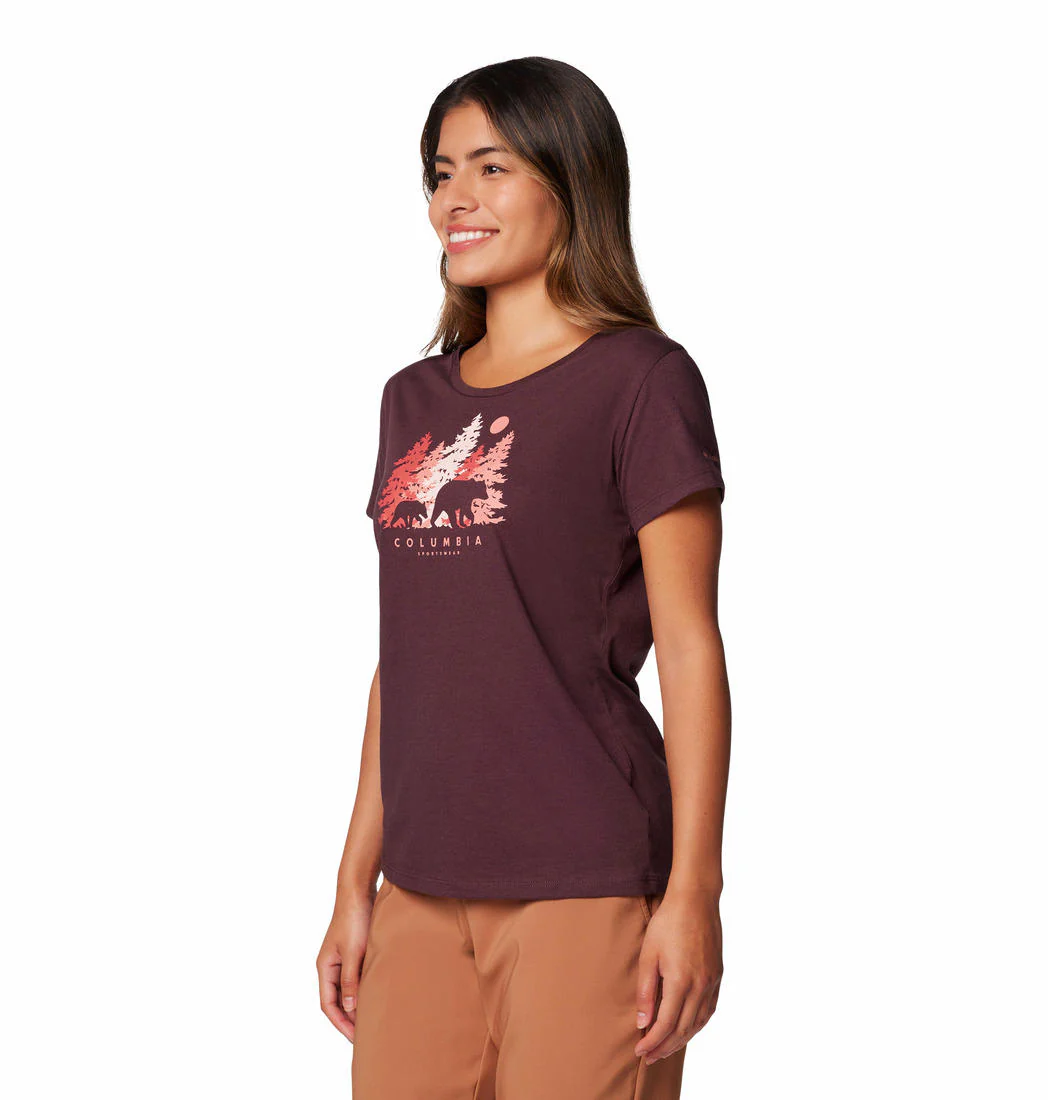 Columbia Women Red Daisy Days SS Graphic Tee - Image 3