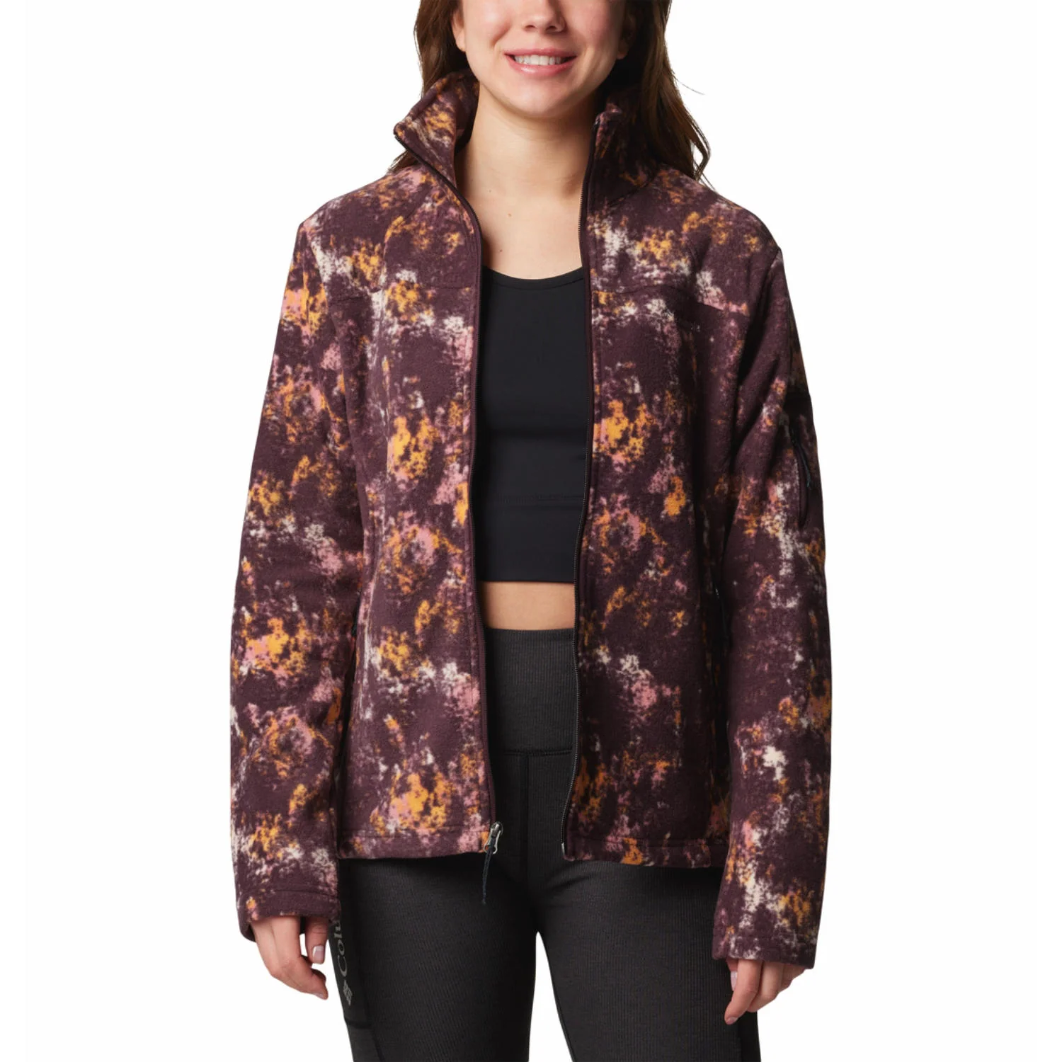 Columbia Women Red Fast Trek Printed Jkt - Image 7