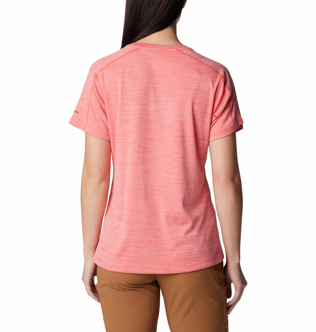 Columbia Women Red W Zero Rules Graphic Crew (Sun Protection) - Image 2