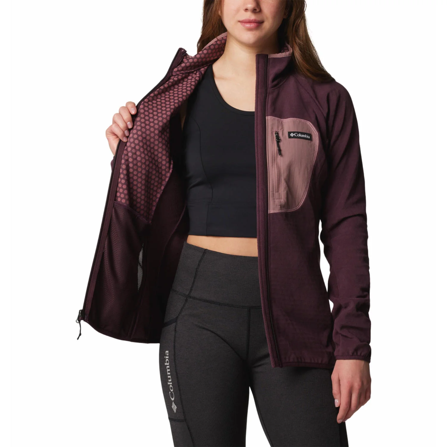 Columbia Women Red Outdoor Tracks Full Zip II - Image 6