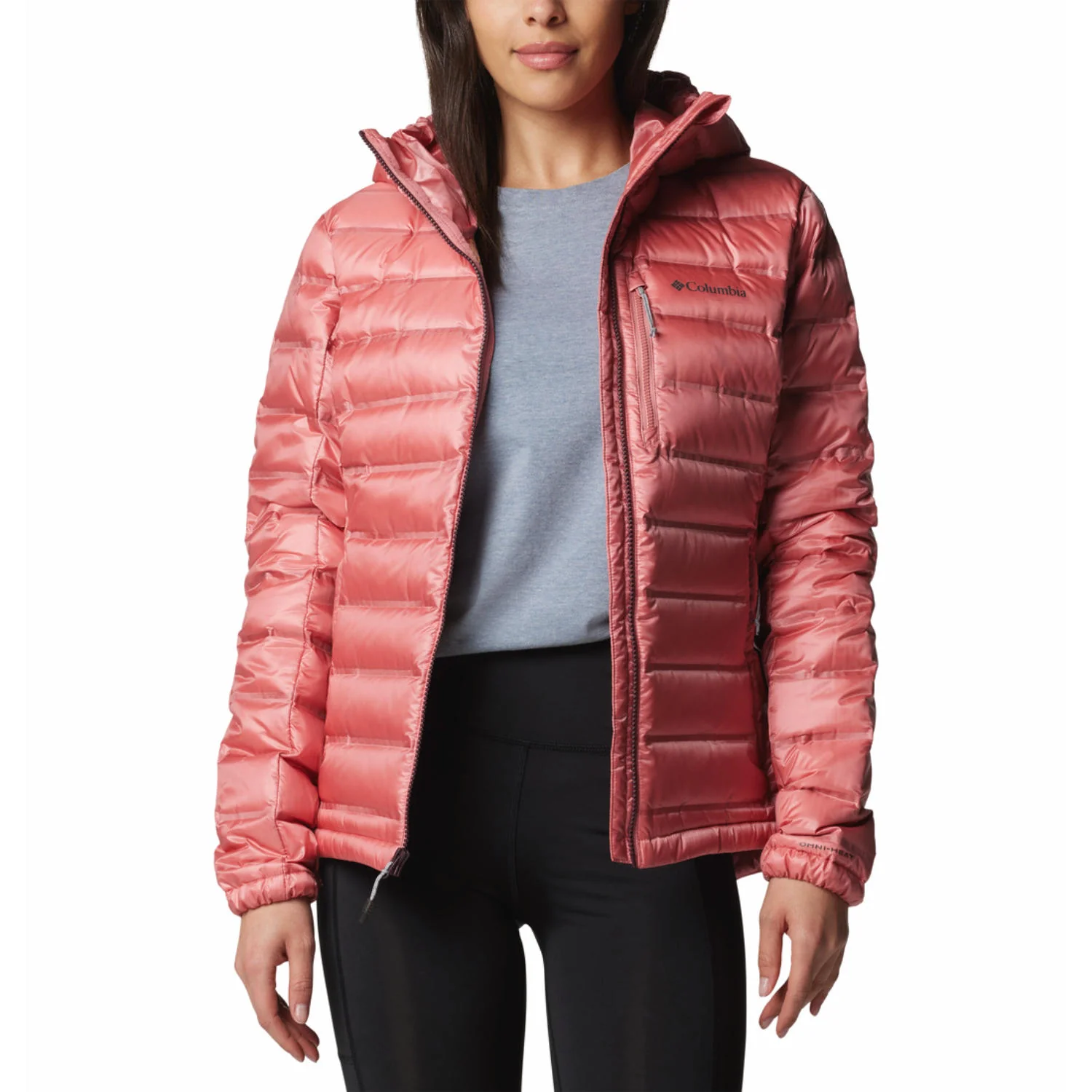 Columbia Women Pink Pebble Peak II Down Hooded Jacket - Image 8