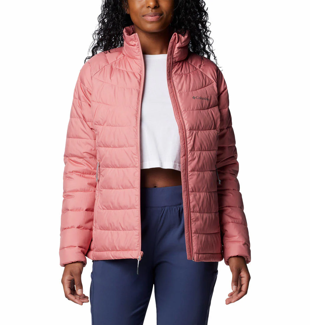 Columbia Women Pink Powder Lite II Full Zip Jacket - Image 4
