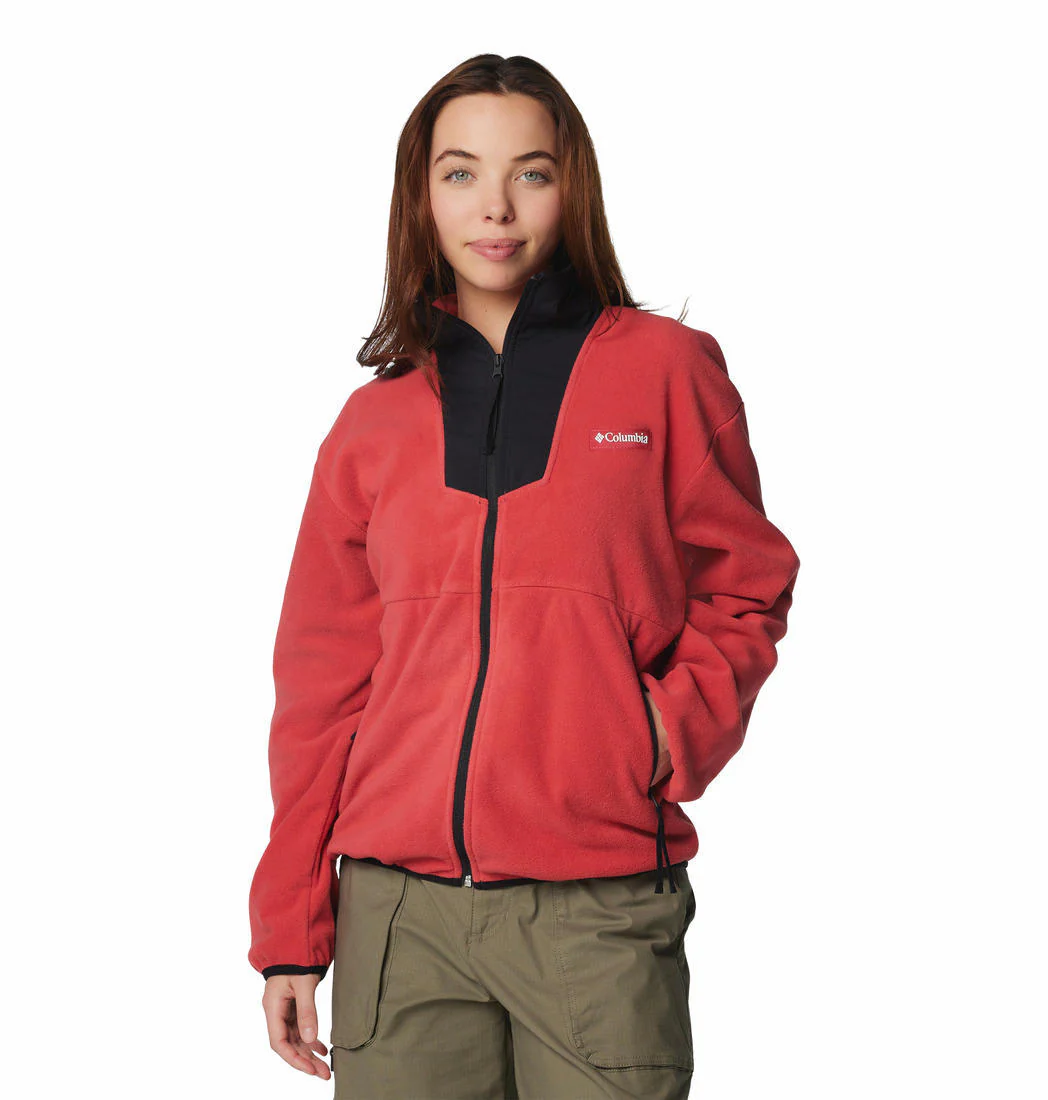 Columbia Women Red Sequoia Grove Full Zip Fleece