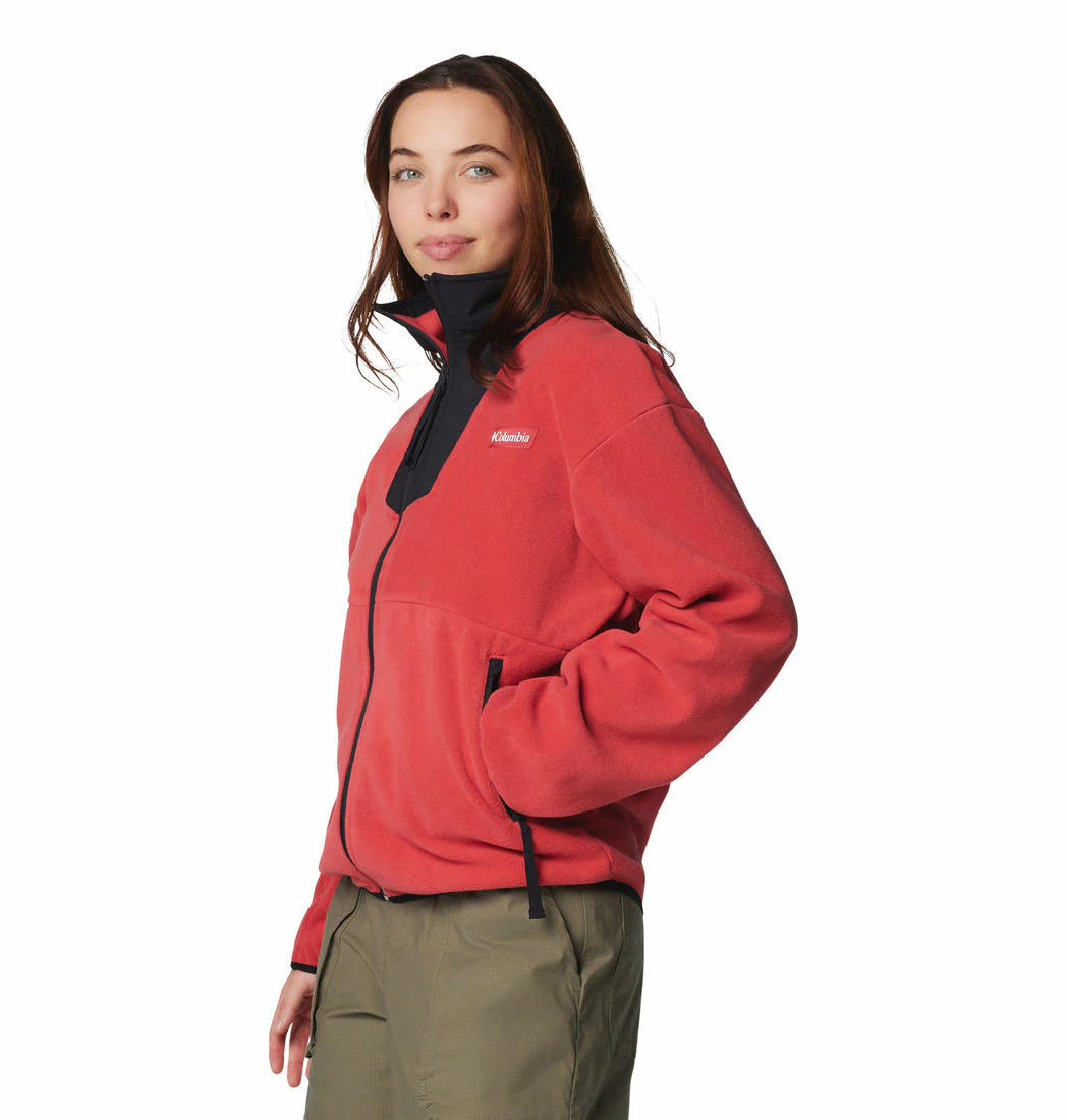 Columbia Women Red Sequoia Grove Full Zip Fleece - Image 3