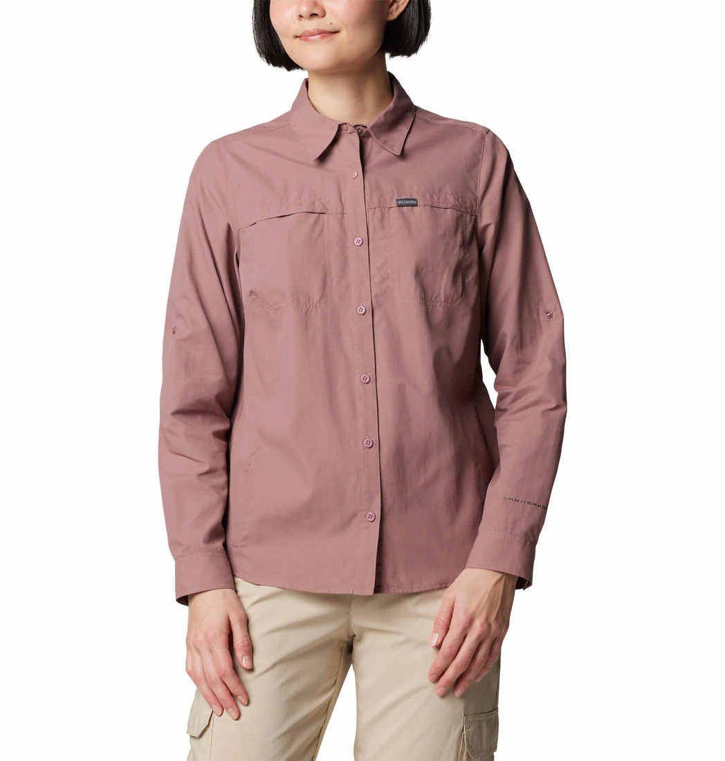 Columbia Women Red Silver Ridge 3.0 LS (Sun Protection)