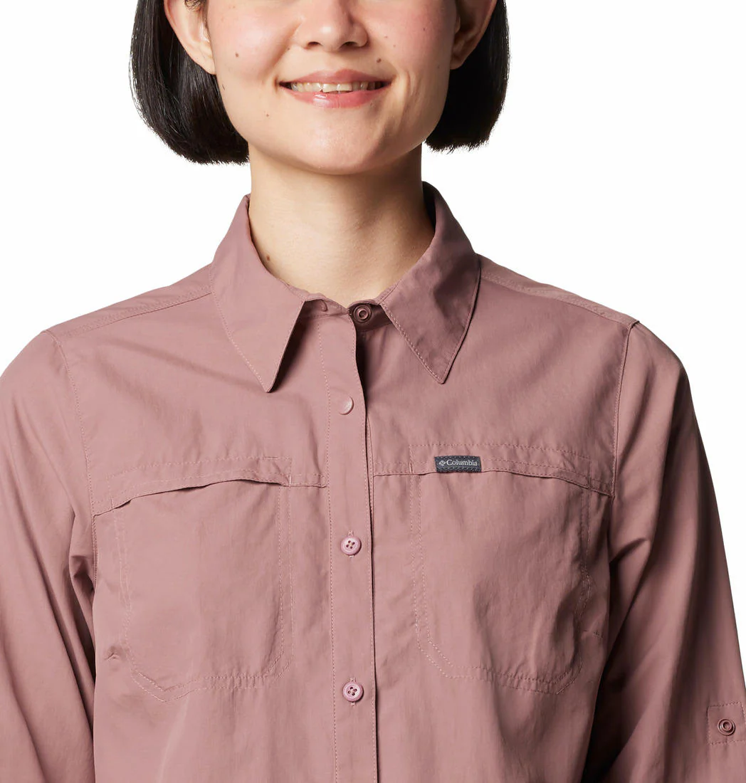 Columbia Women Red Silver Ridge 3.0 LS (Sun Protection) - Image 4