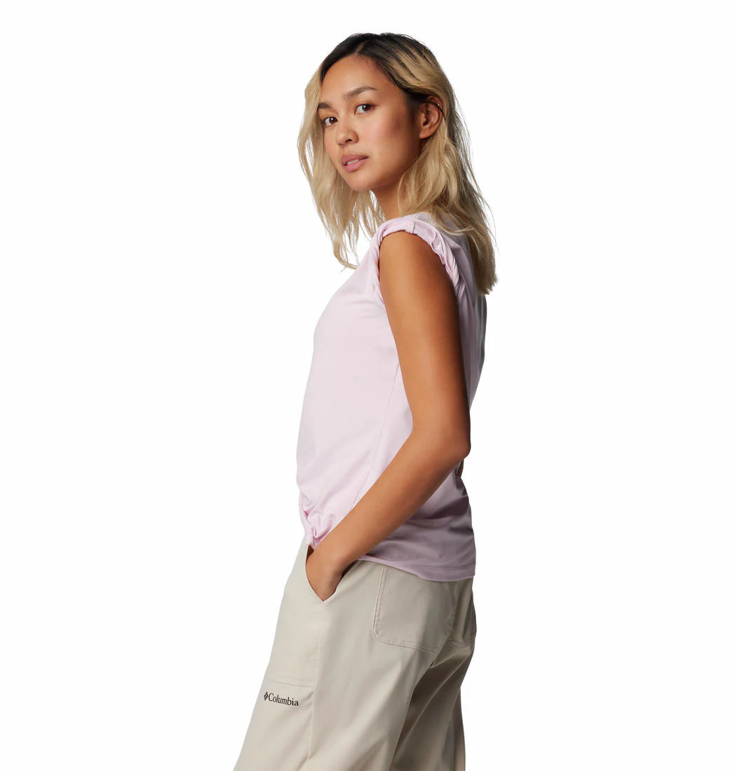 Columbia Women Red Sloan Ridge Graphic SS Tee - Image 3