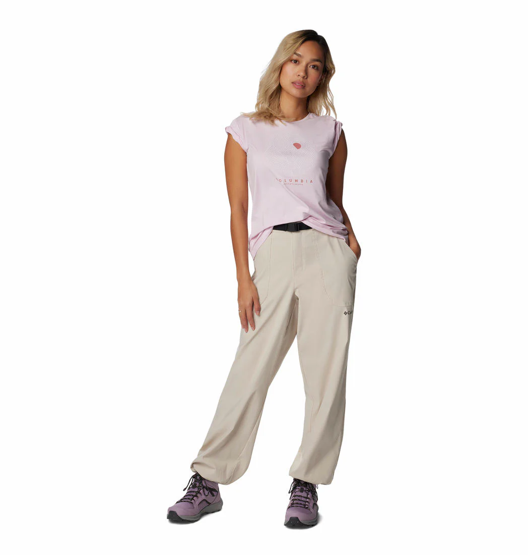 Columbia Women Red Sloan Ridge Graphic SS Tee - Image 4
