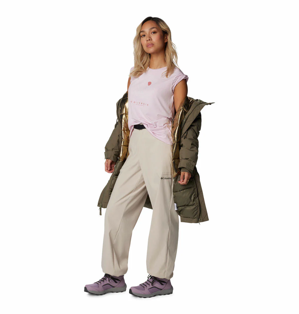 Columbia Women Red Sloan Ridge Graphic SS Tee - Image 6