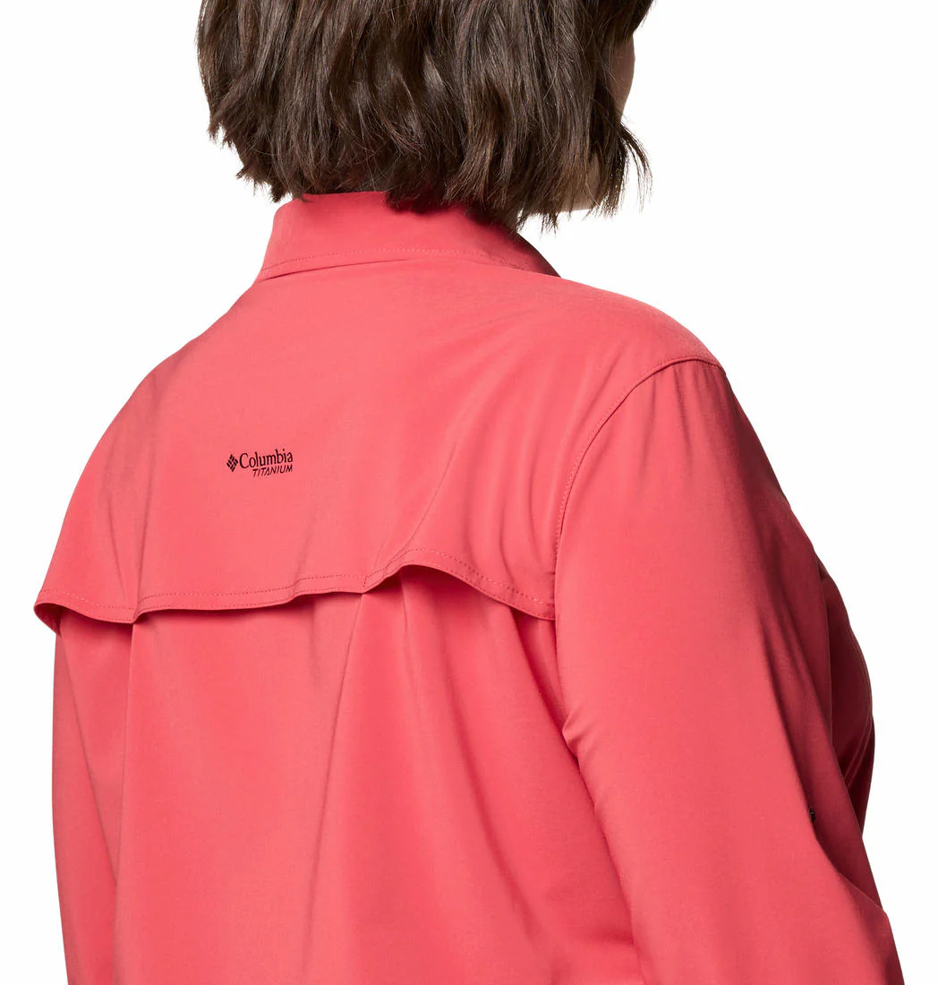 Columbia Women Red Summit Valley Woven Long Sleeve Shirt (Sun Protection) - Image 5