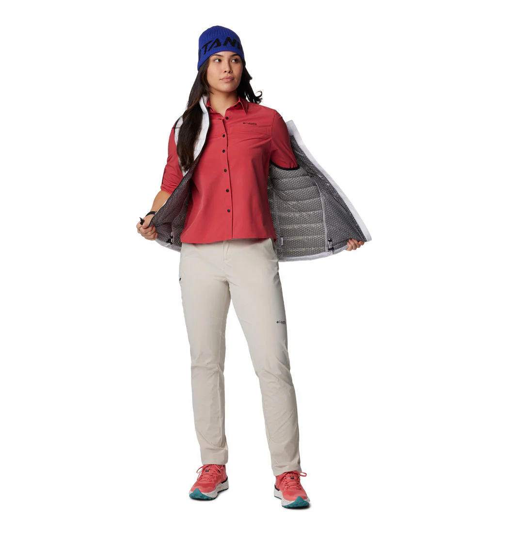 Columbia Women Red Summit Valley Woven Long Sleeve Shirt (Sun Protection) - Image 6