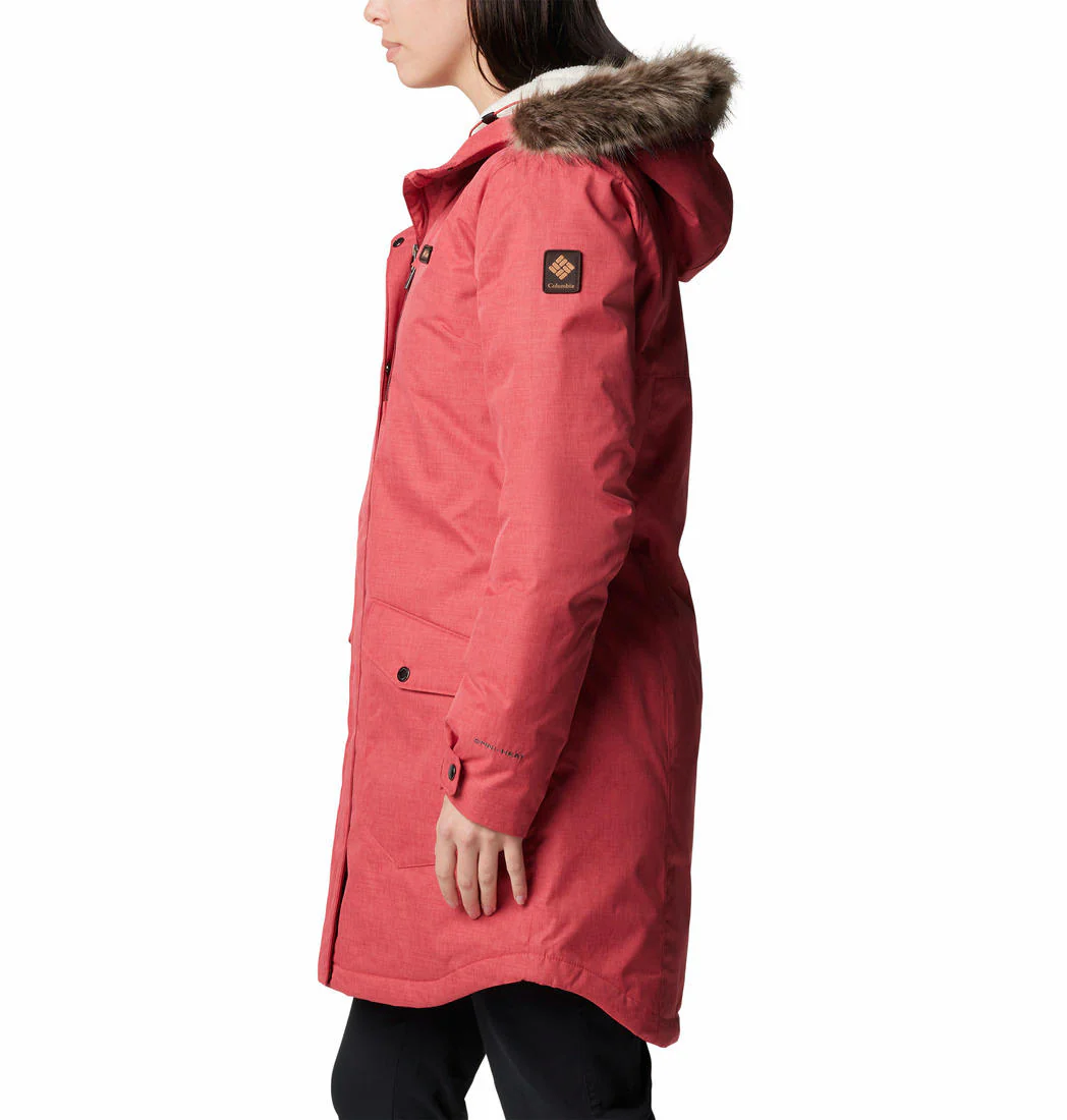 Columbia Women Red Suttle Mountain Long Insulated Jacket - Image 3