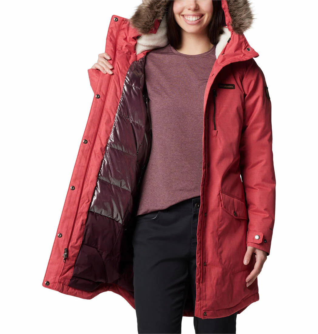 Columbia Women Red Suttle Mountain Long Insulated Jacket - Image 5