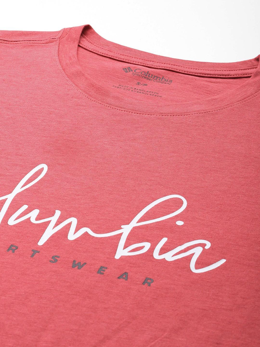 Columbia Women Red Columbia Trek Relaxed LS Tee - Image 5