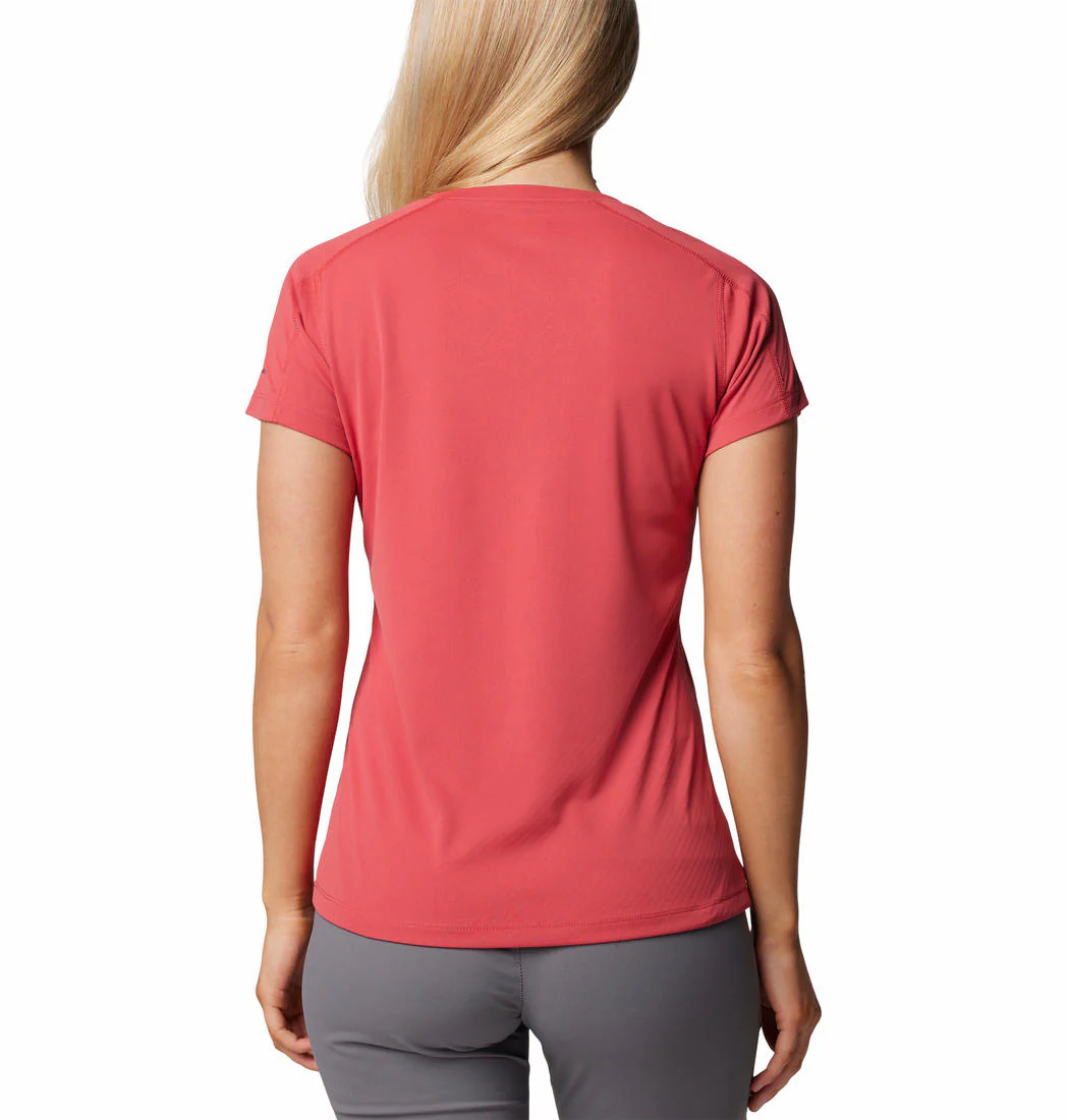 Columbia Women Red Zero Rules Short Sleeve Shirt - Image 2