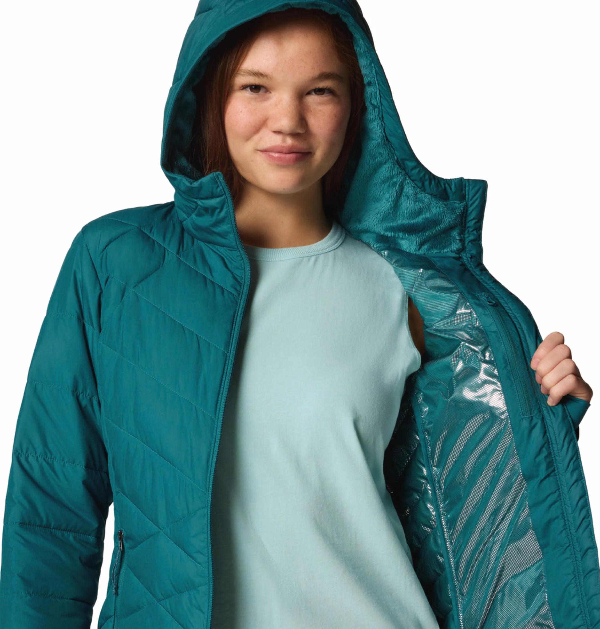 Columbia Women Blue Heavenly Hooded Jacket - Image 8