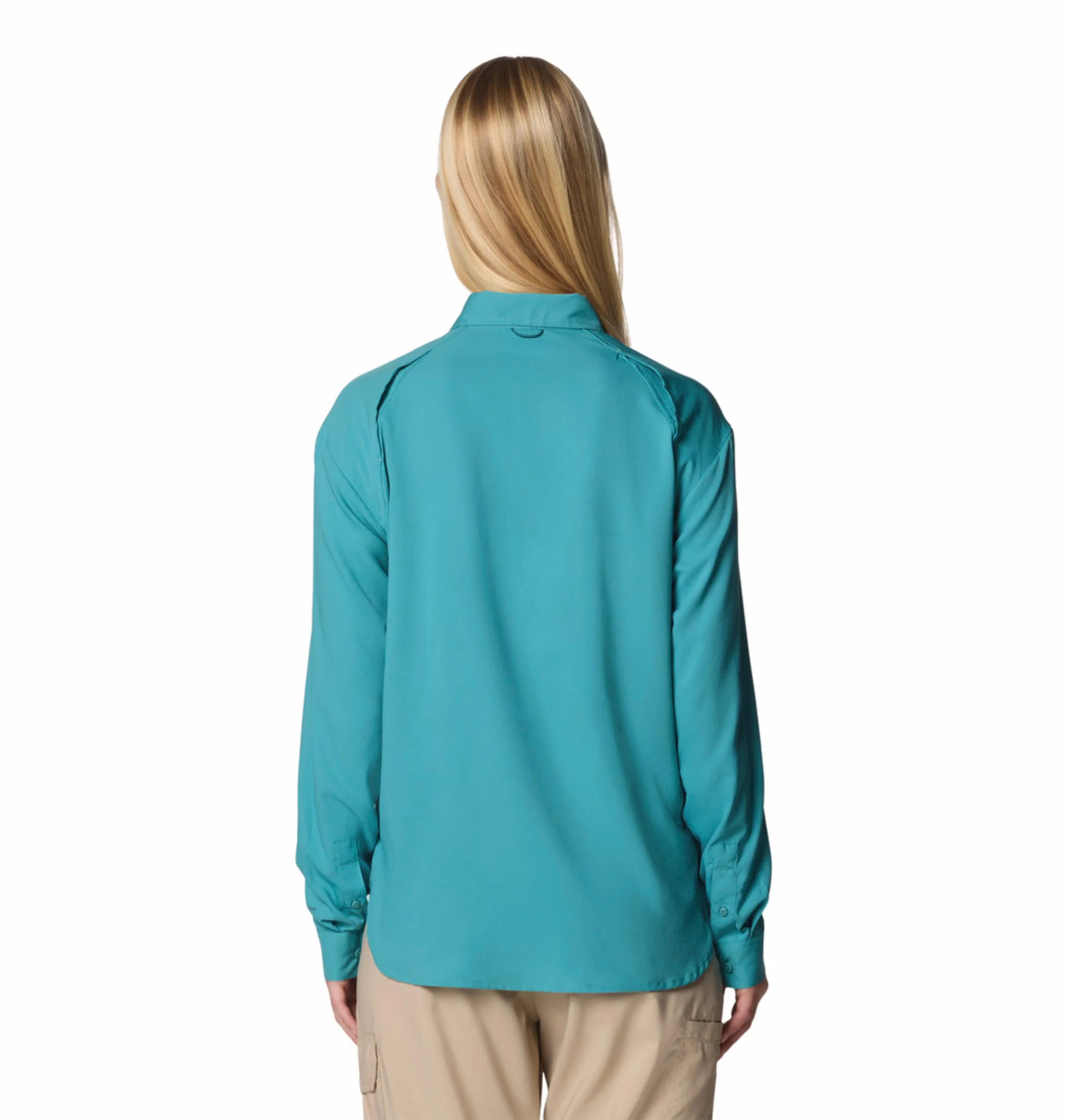 Columbia Women Green Silver Ridge Utility LS Shirt (Sun Protection) - Image 4