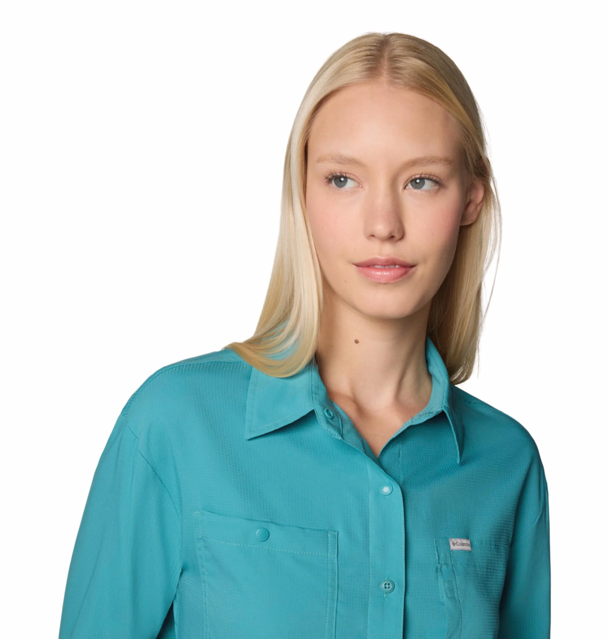 Columbia Women Green Silver Ridge Utility LS Shirt (Sun Protection) - Image 6