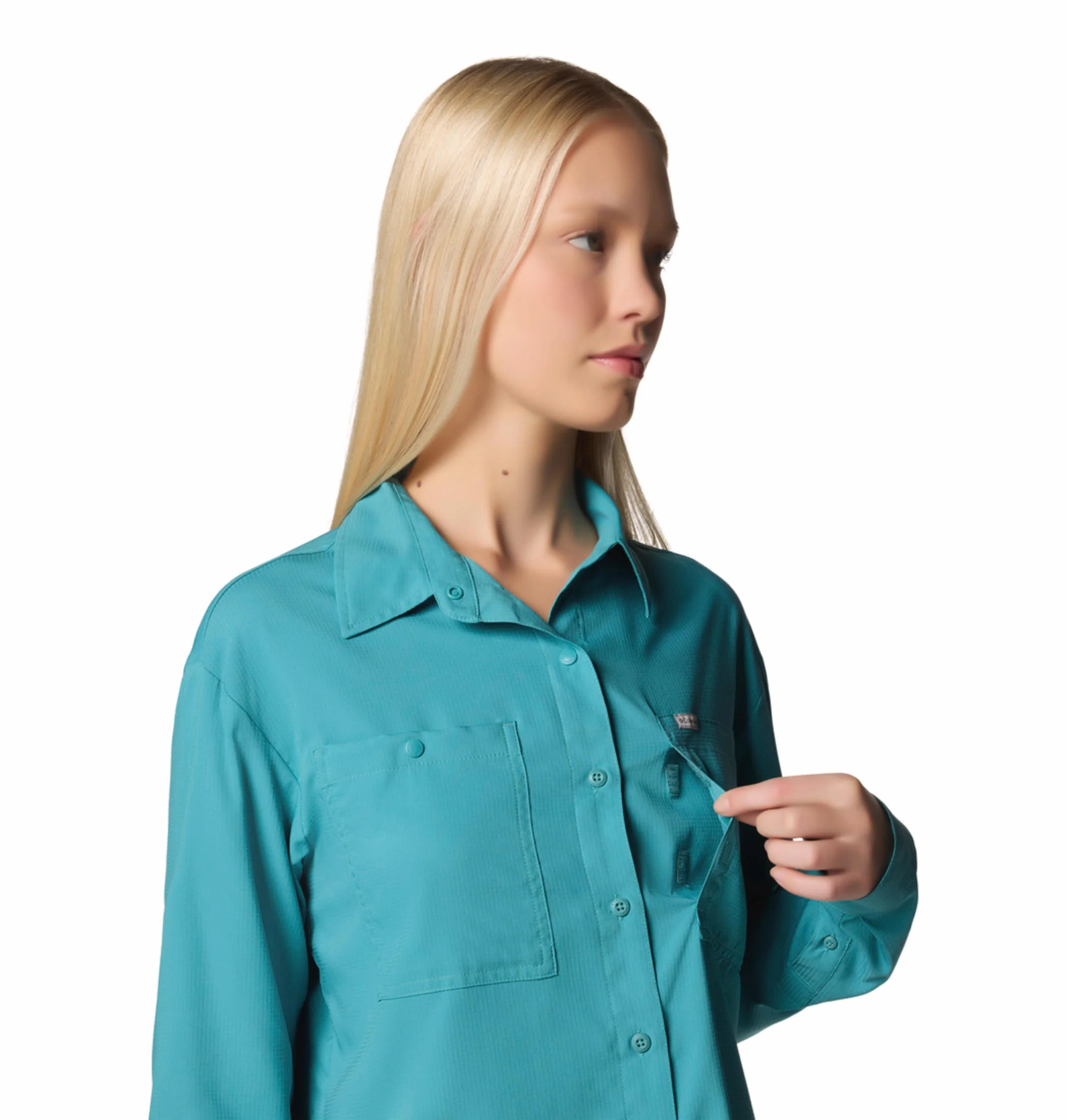 Columbia Women Green Silver Ridge Utility LS Shirt (Sun Protection) - Image 7