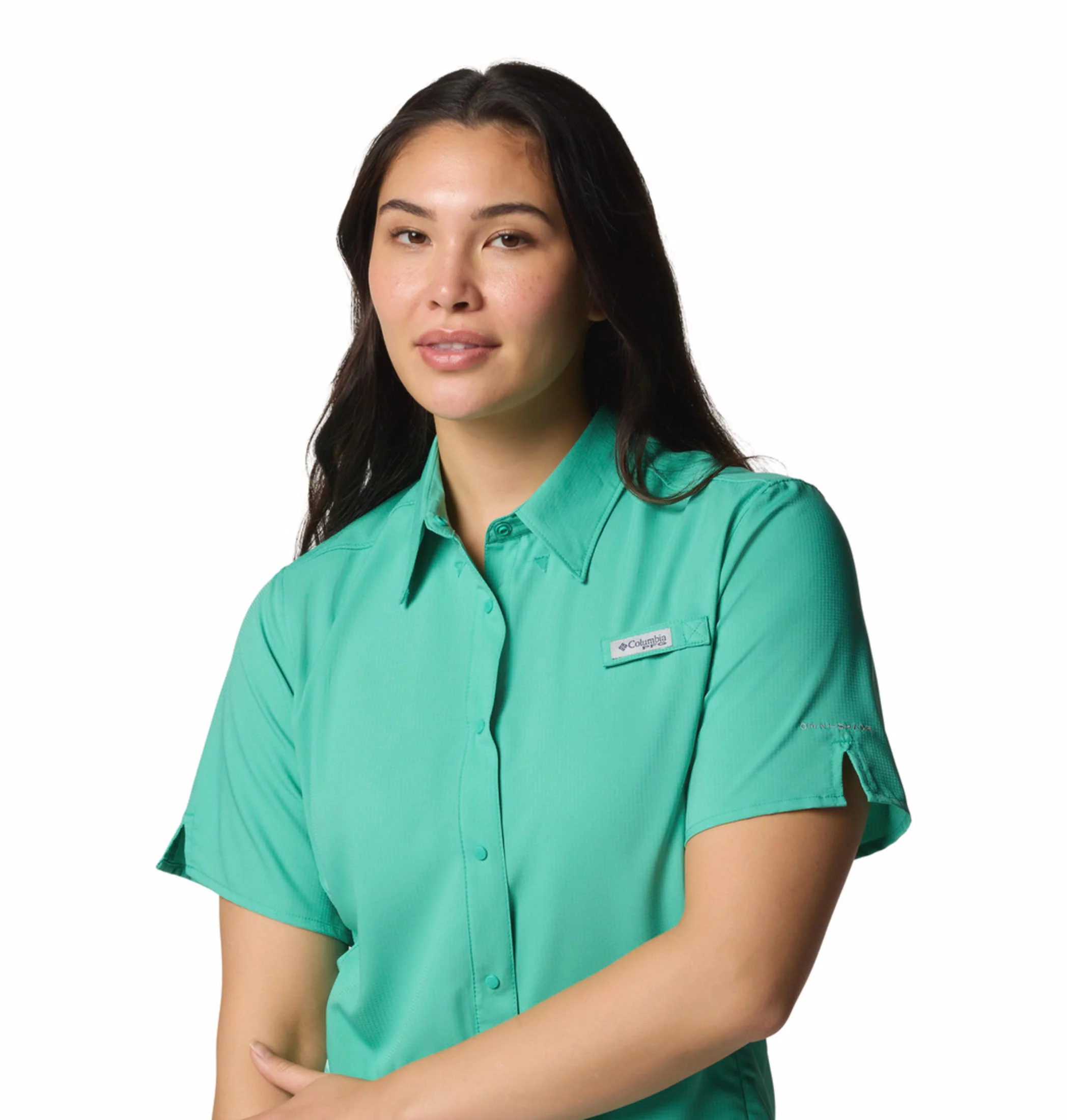 Columbia Women Green Womens Tamiami II SS Shirt (Sun Protection) - Image 7