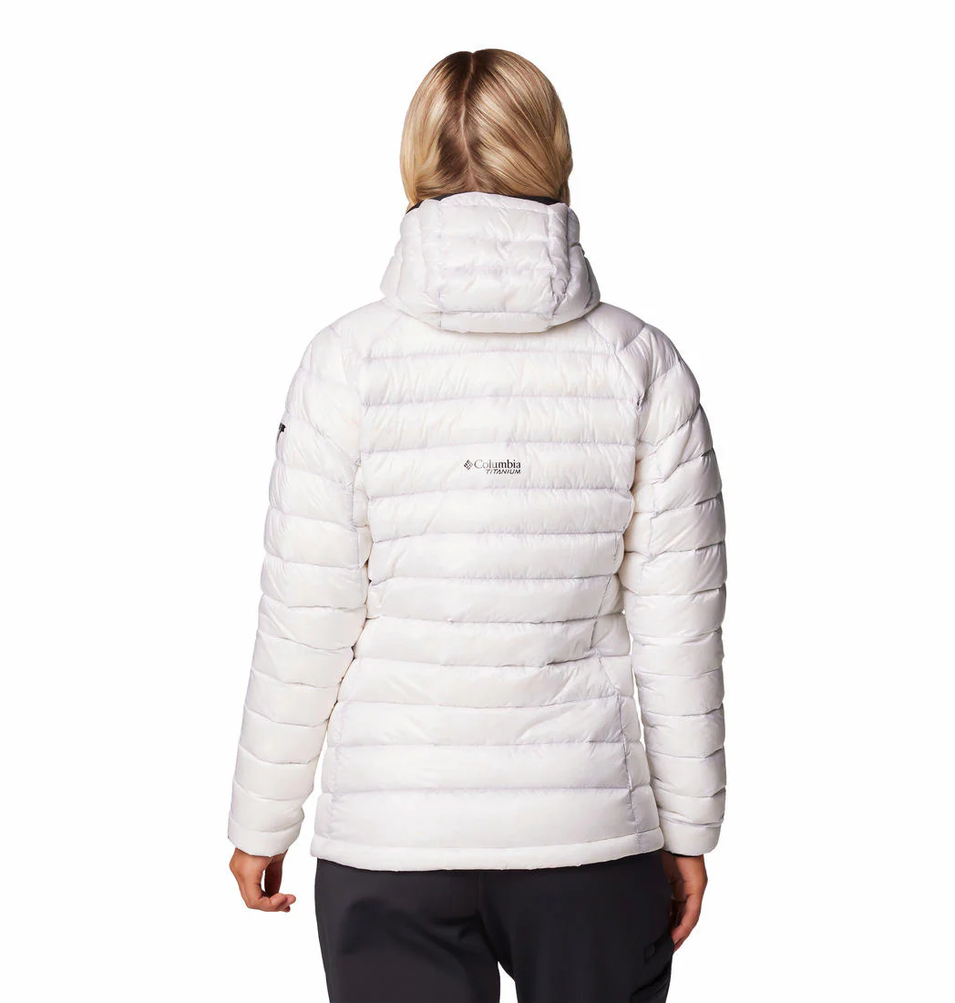 Columbia Women White Arctic Crest Down Hooded Jacket - Image 2