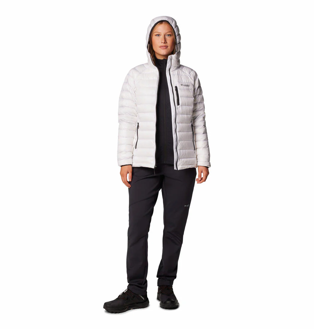 Columbia Women White Arctic Crest Down Hooded Jacket - Image 4