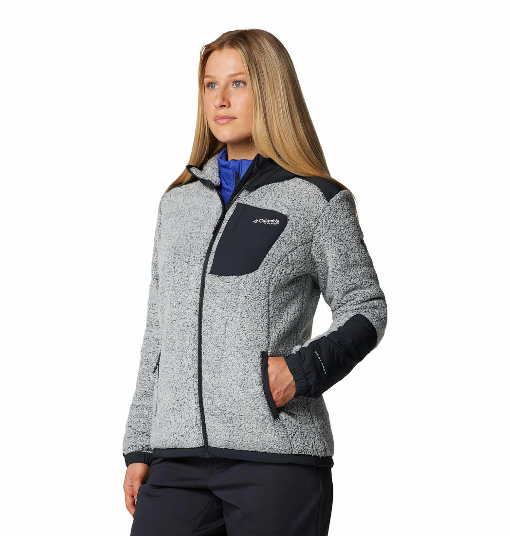 Columbia Women White Arctic Crest Sherpa Full Zip - Image 3