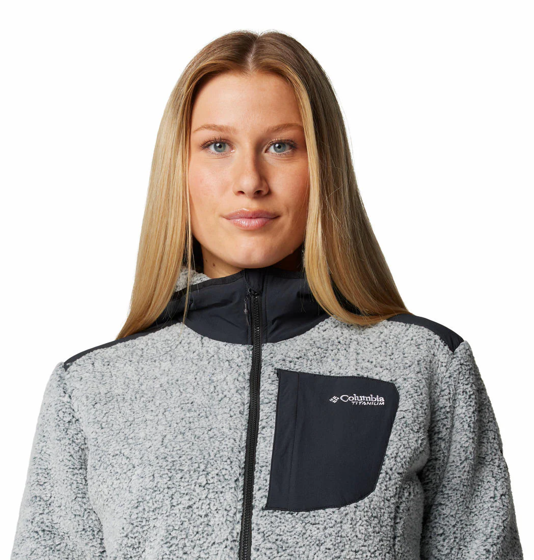 Columbia Women White Arctic Crest Sherpa Full Zip - Image 5