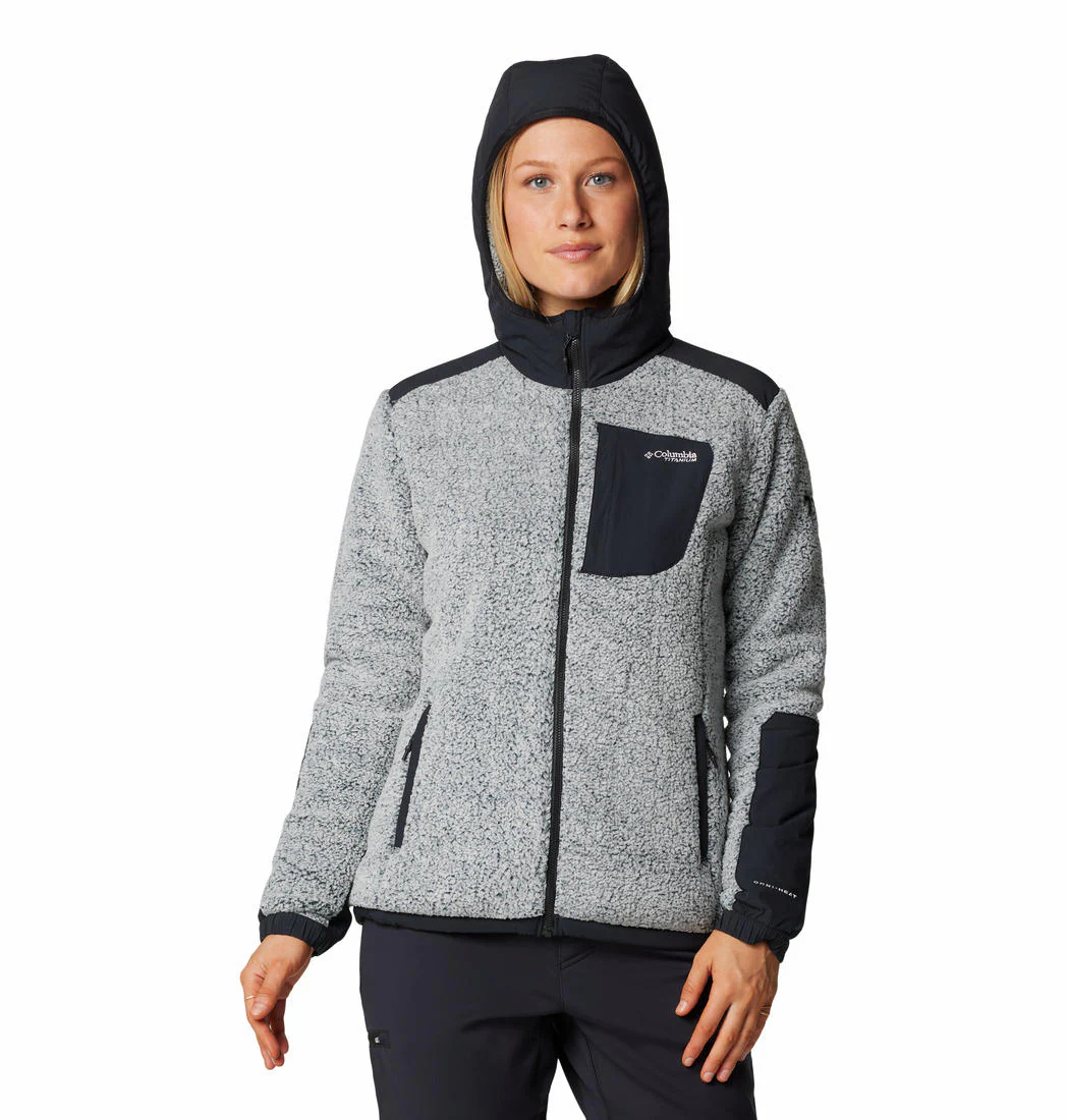 Columbia Women White Arctic Crest Sherpa Full Zip - Image 8