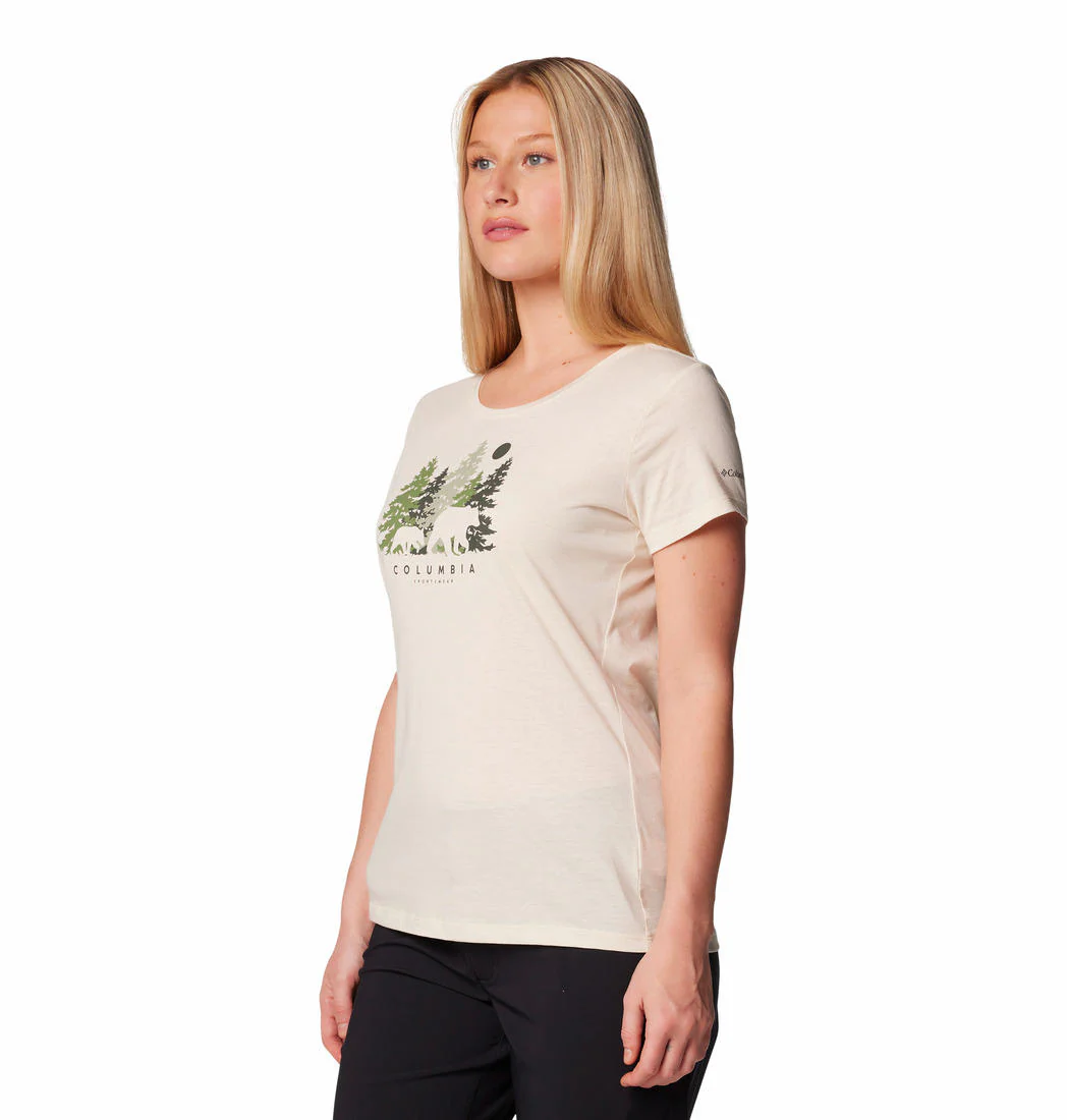 Columbia Women White Daisy Days SS Graphic Tee - Image 3