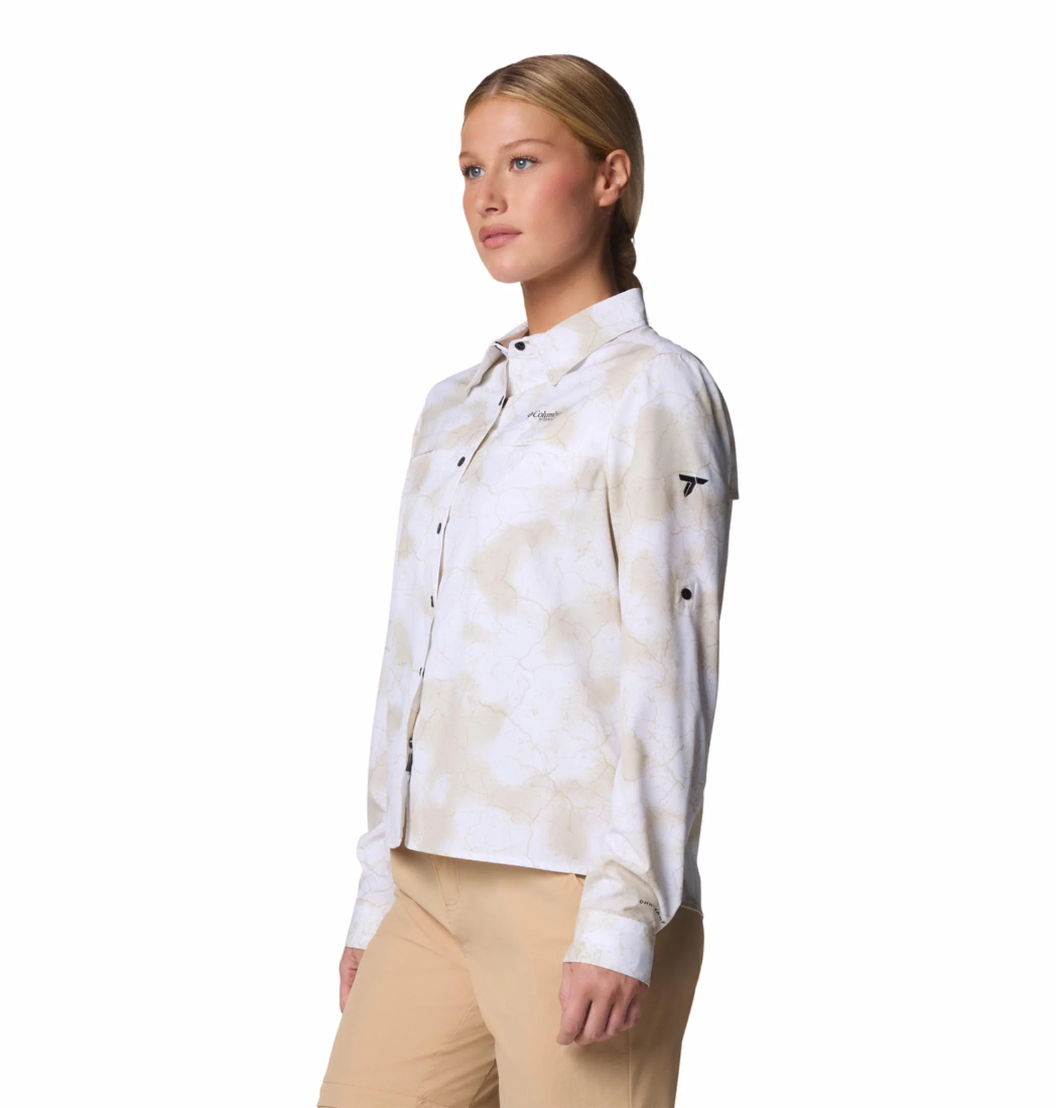 Columbia Women White Summit Valley Woven Long Sleeve Shirt (Sun Protection) - Image 4