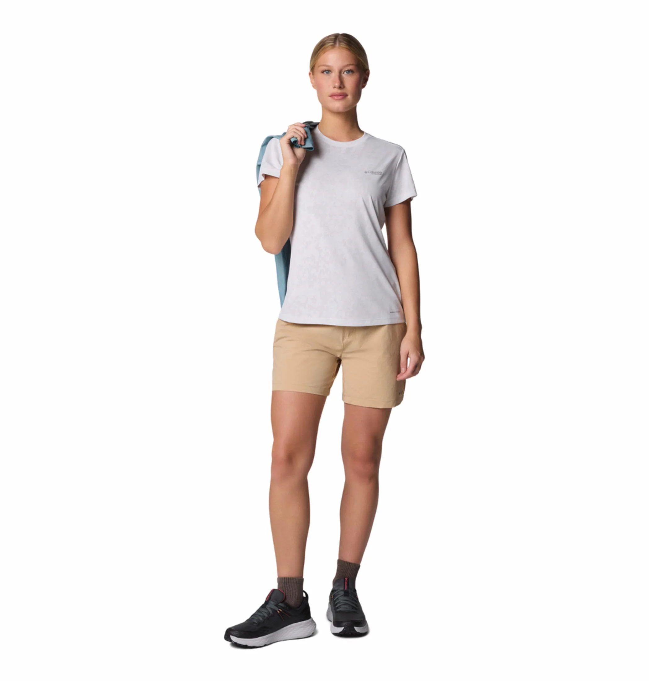 Columbia Women White Bluebird Canyon Short Sleeve Crew - Image 6