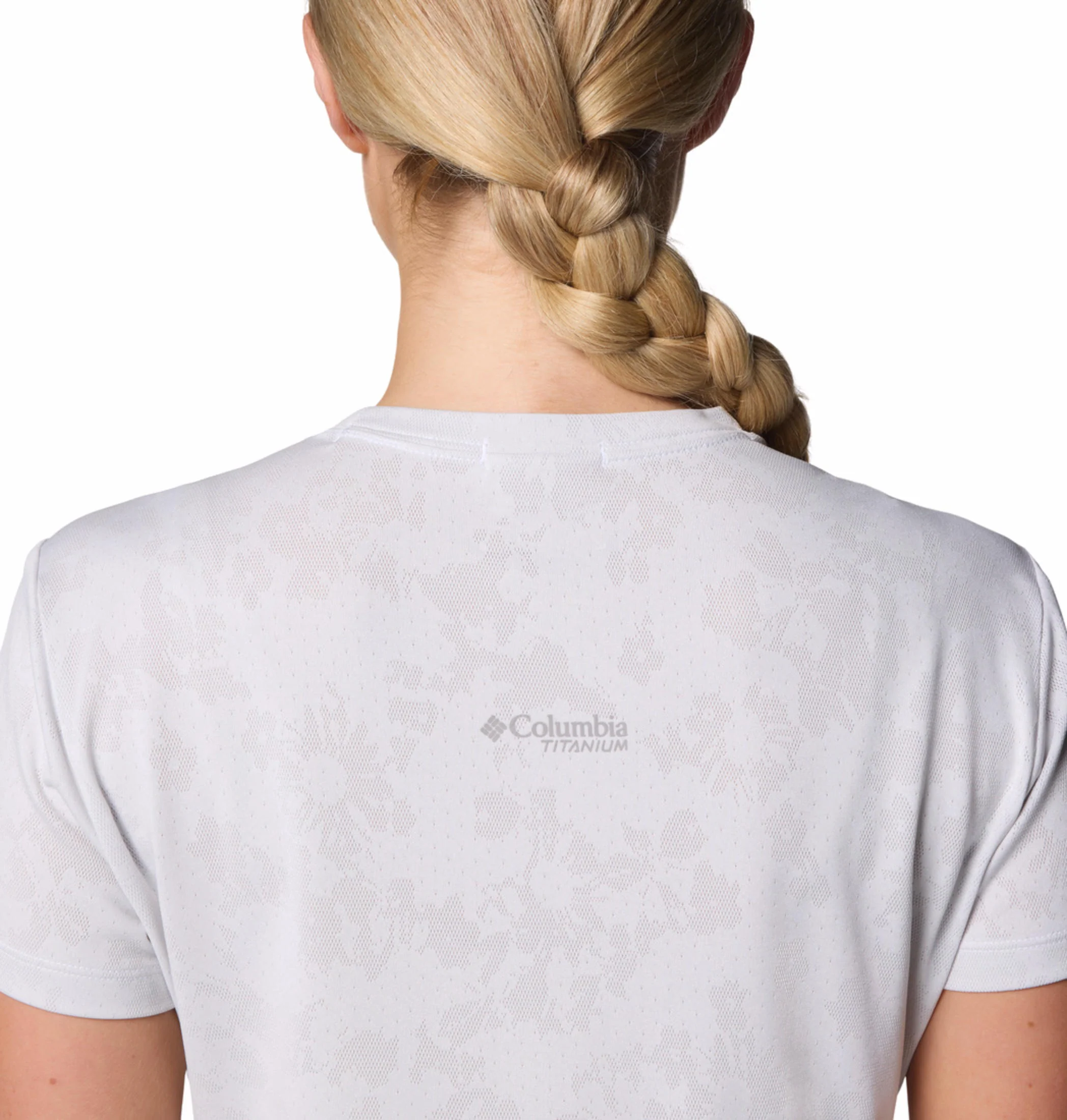 Columbia Women White Bluebird Canyon Short Sleeve Crew - Image 8