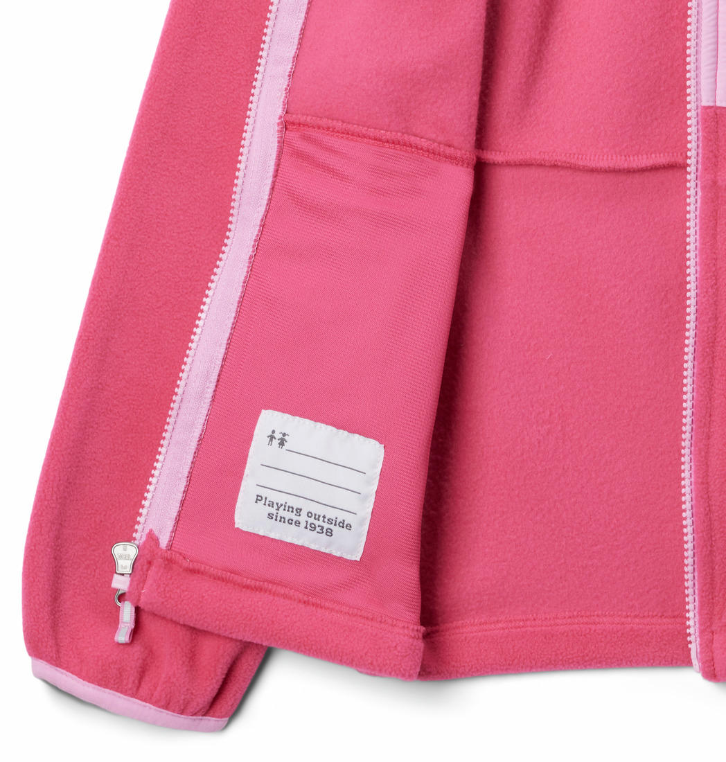 Columbia Kids Unisex Pink Fast Trek III Fleece Full Zip - Image 4