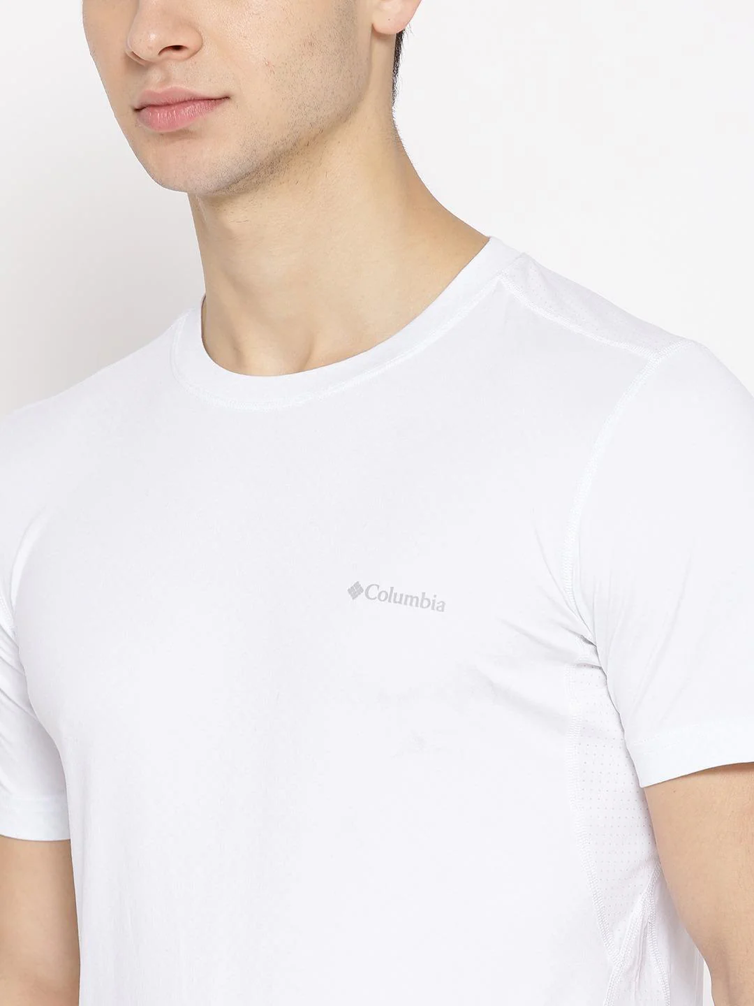 Columbia Men White Coolest Cool II Short Sleeve Shirt (Sun Protection) - Image 2