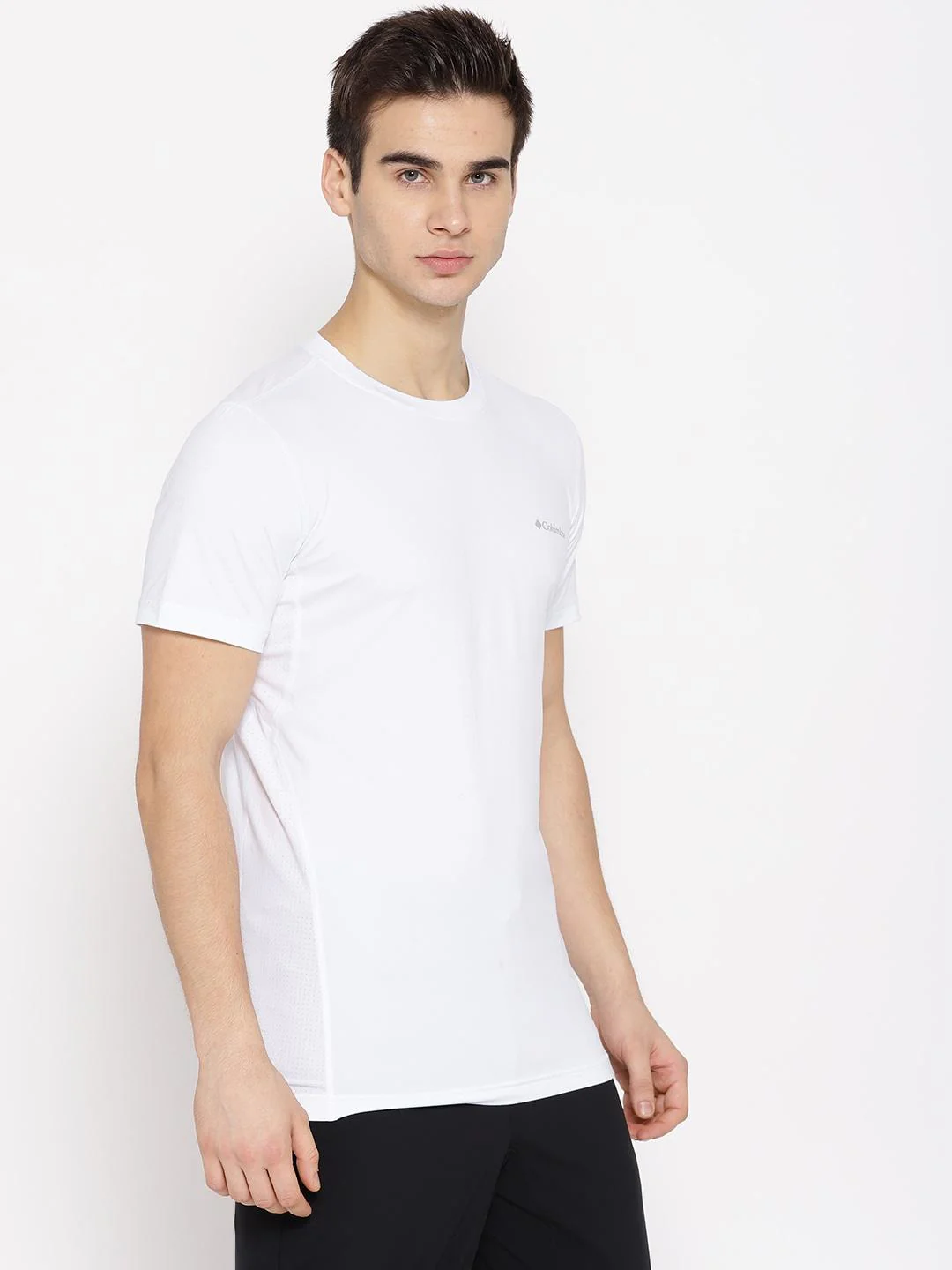Columbia Men White Coolest Cool II Short Sleeve Shirt (Sun Protection) - Image 3