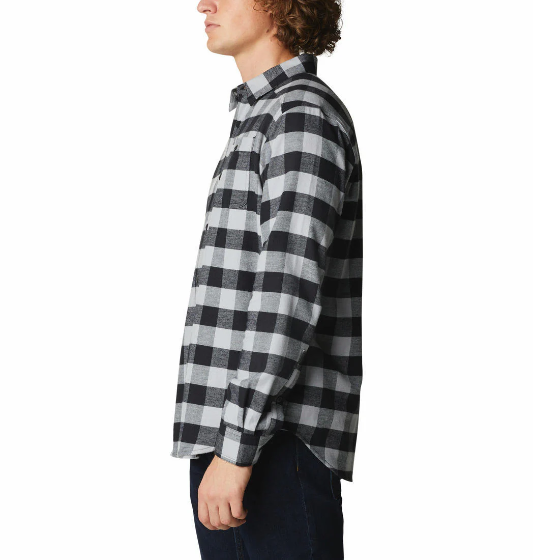Columbia Men Grey Cornell Woods Flannel Long Sleeve Shirt - Image 8