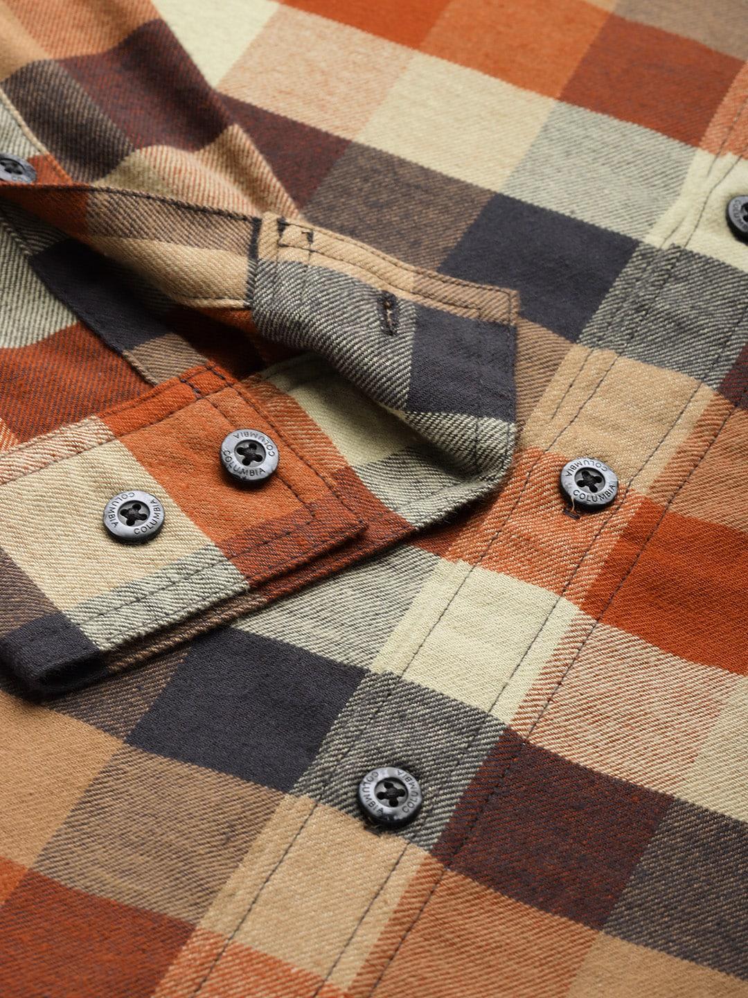 Columbia Men Brown Cornell Woods Flannel Long Sleeve Shirt - Image 9
