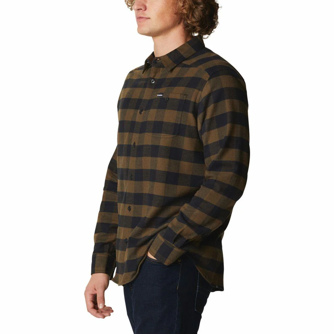 Columbia Men Olive Cornell Woods Flannel Long Sleeve Shirt - Image 6
