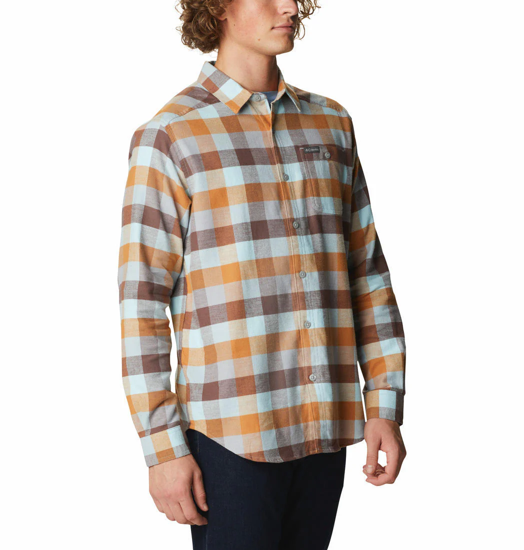 Columbia Men Blue Cornell Woods Flannel Long Sleeve Shirt - Image 4