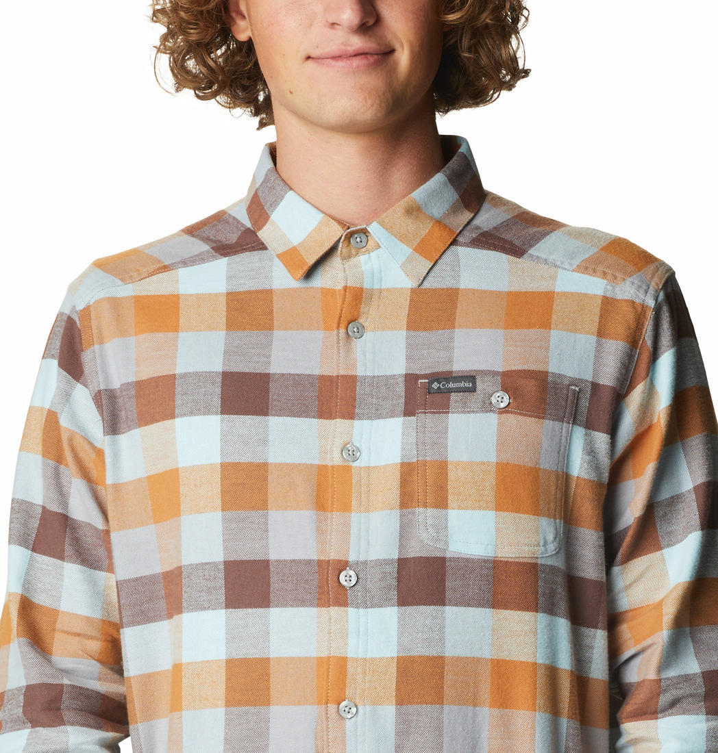 Columbia Men Blue Cornell Woods Flannel Long Sleeve Shirt - Image 6