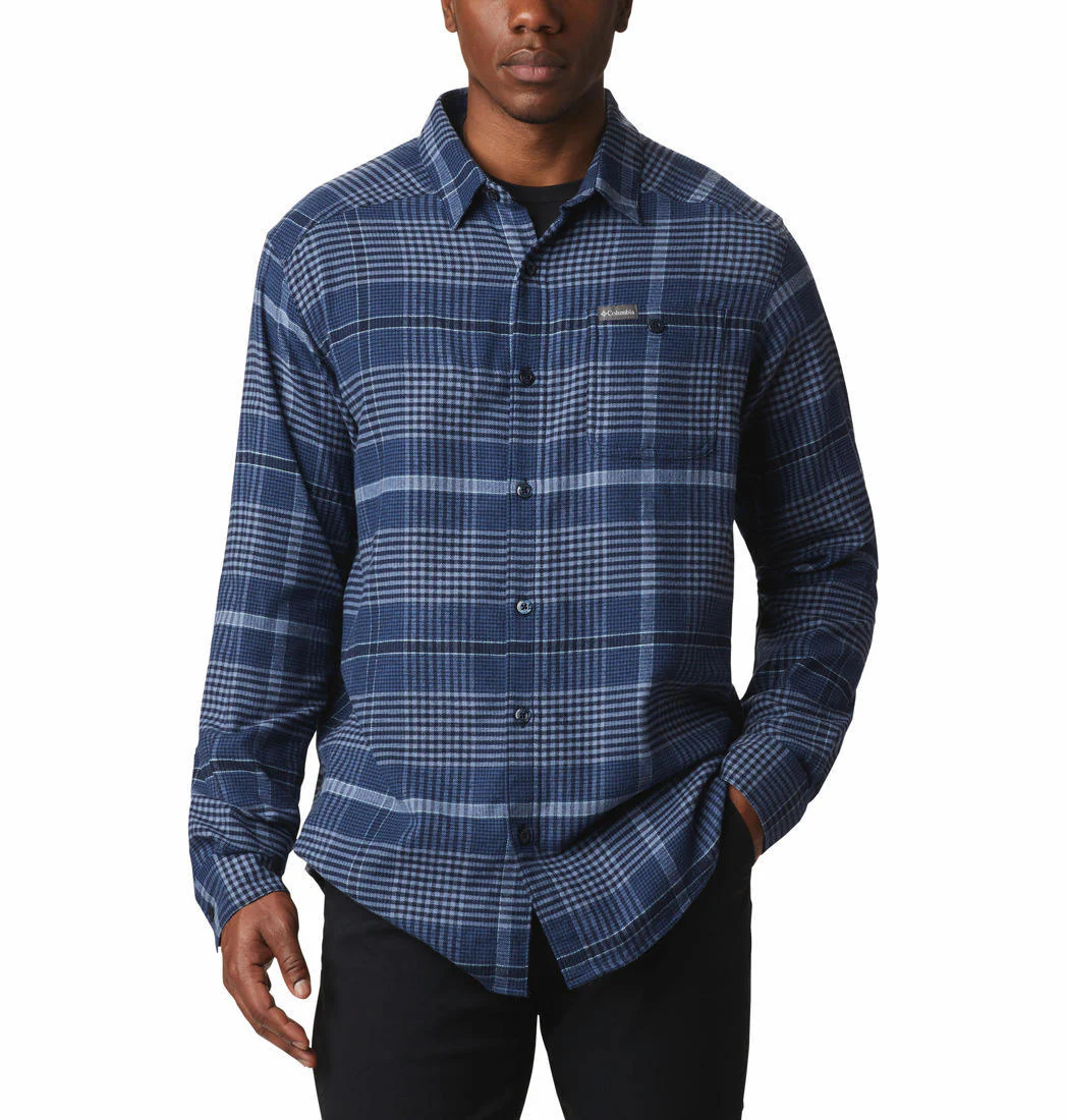 Columbia Men Blue Cornell Woods Flannel Long Sleeve Shirt