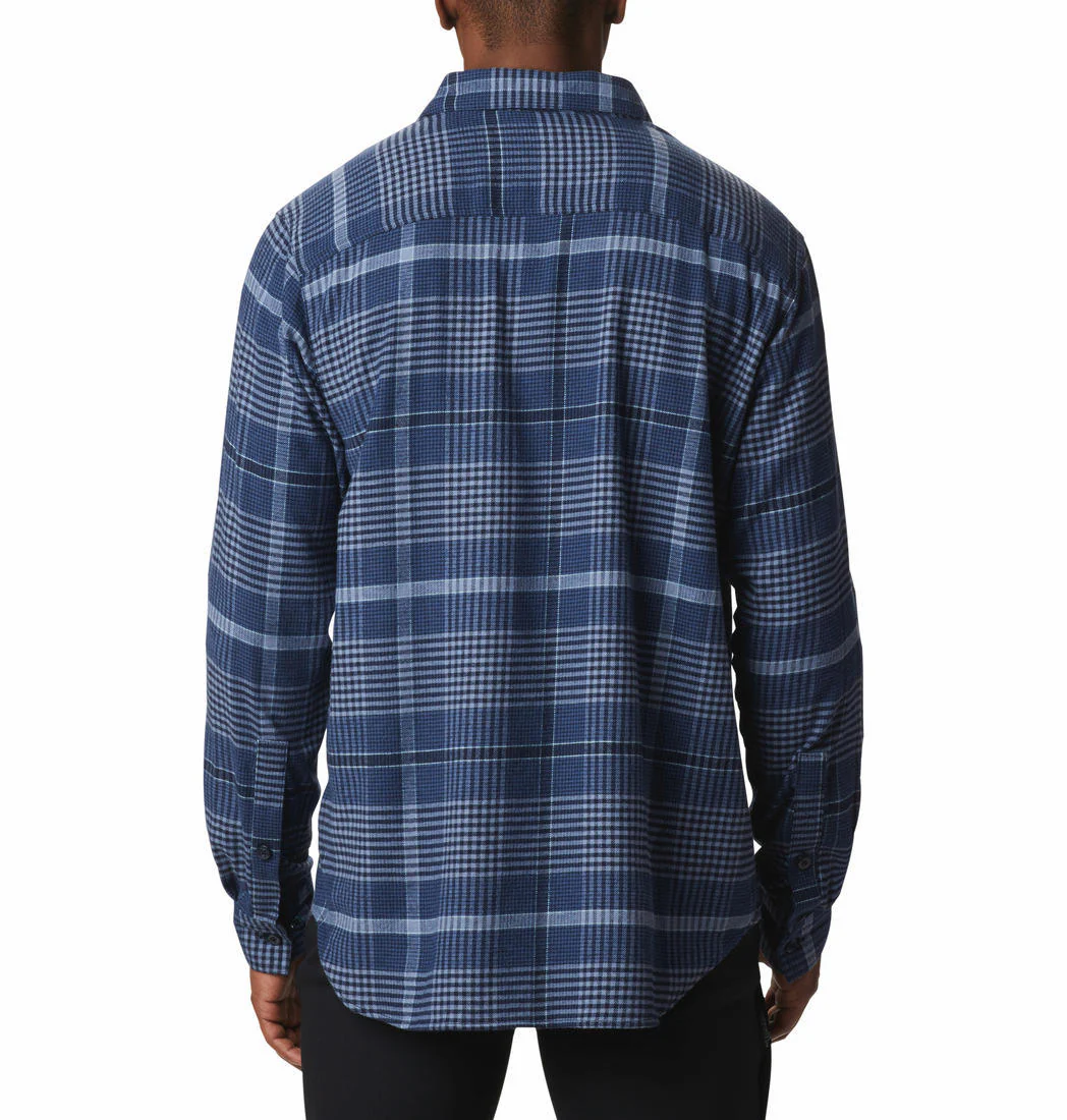 Columbia Men Blue Cornell Woods Flannel Long Sleeve Shirt - Image 2
